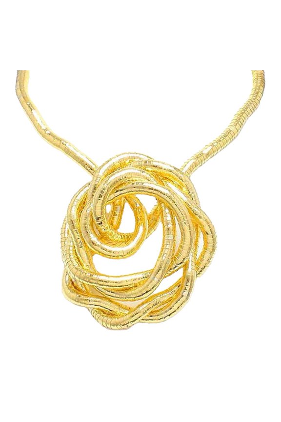 Snake Year Metal Necklace, Flexible Bendable Snake Bone Design, Unique Charm Accessory