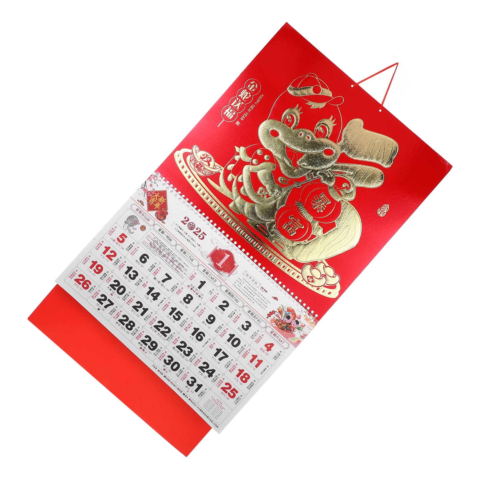 Snake Year Wall Chinese Calendar Hanging Traditional Calendar New Year