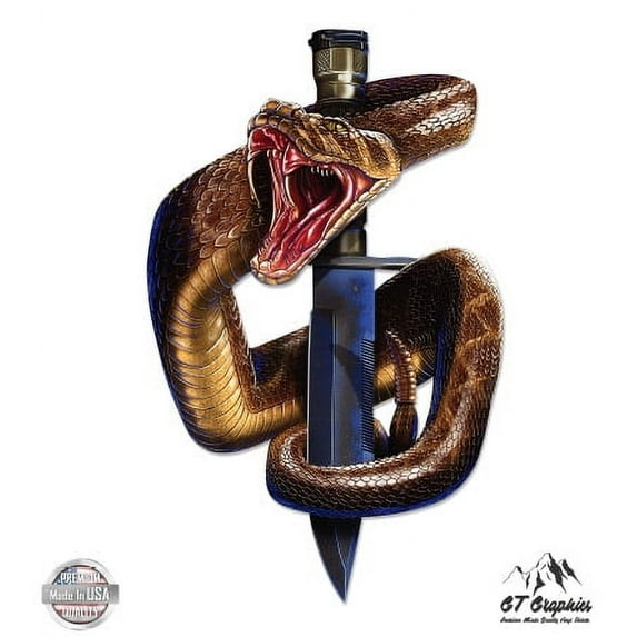 Snake and Dagger Marine Ranger - 12" Vinyl Sticker Waterproof Decal