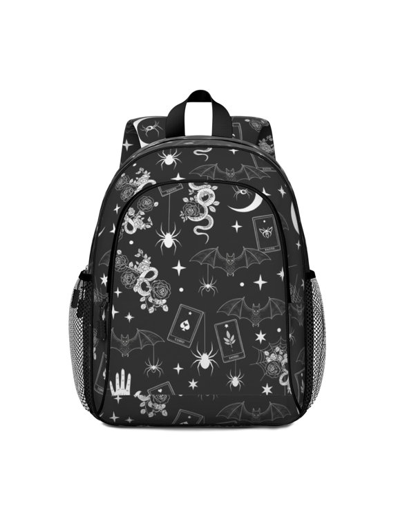 Snake and Hand Gothic Pattern Backpack for School, Cute School Bag with Adjustable Shoulder Straps and Padded Back, 15"x11.42"x5.5"