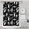 thumbnail image 1 of Snake and Hand Gothic Pattern Modern Waterproof Shower Curtain Set with 12 Hooks, Washable Decorative Bathroom Shower Curtain, 1 of 6