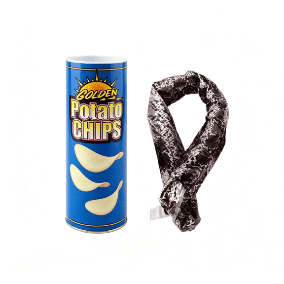 Snake in a Can Prank Prop | Potato Chip Style Pop‑Out Gag Toy, Spring Loaded Jump Scare Novelty Gift for April Fools Day Halloween Party Joke Tricks