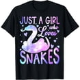 thumbnail image 1 of Snake women Just A Girl Who Loves snakes cute for Girl kids T-Shirt, 1 of 4