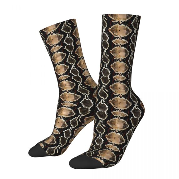 SnakeSkin Socks Vintage Print Gothic Stockings Women Men Comfortable Outdoor Socks Autumn