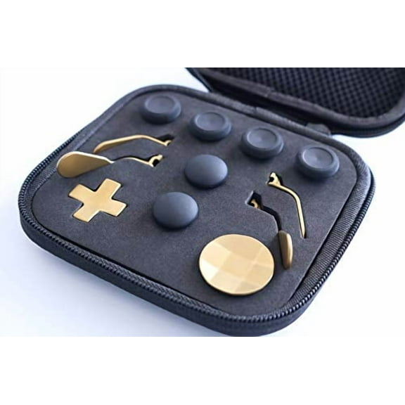 Snakebyte Elite Kit, Xbox One Elite Controller Accessories, Xbox Gaming Accessories, XBOX One Elite Controller Accessory Kit, 6 different Metal Analog Sticks, 4 Paddles and 2 D-Pads, Xbox One, Gold