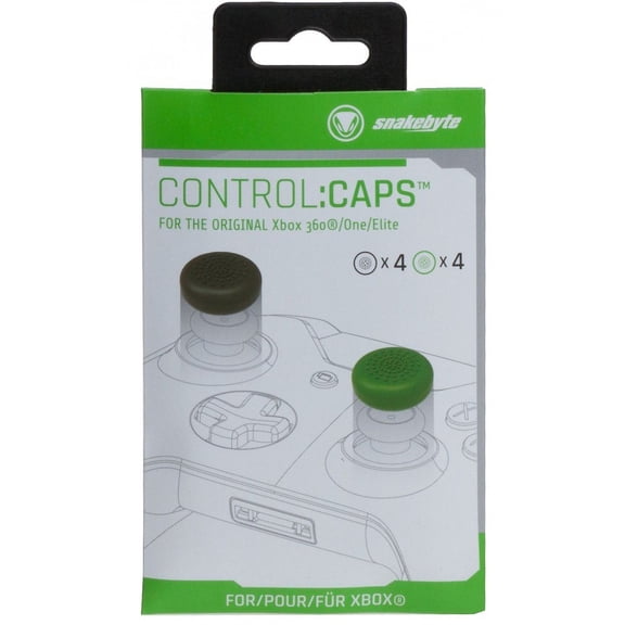 Snakebyte Snakebyte Control:Caps - 8x Thumb Grips for XBOX 360 / One / Elite (4x Black/ 4x Green)