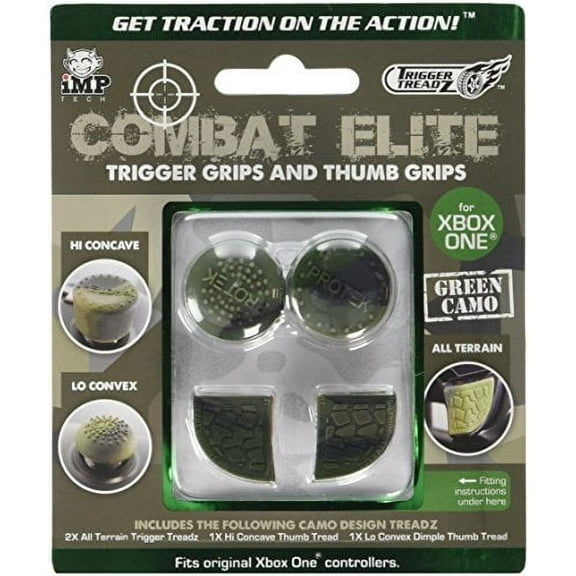 Snakebyte Trigger Treadz Combat Elite Thumb and Trigger Grips Pack - Green Camo - Xbox One