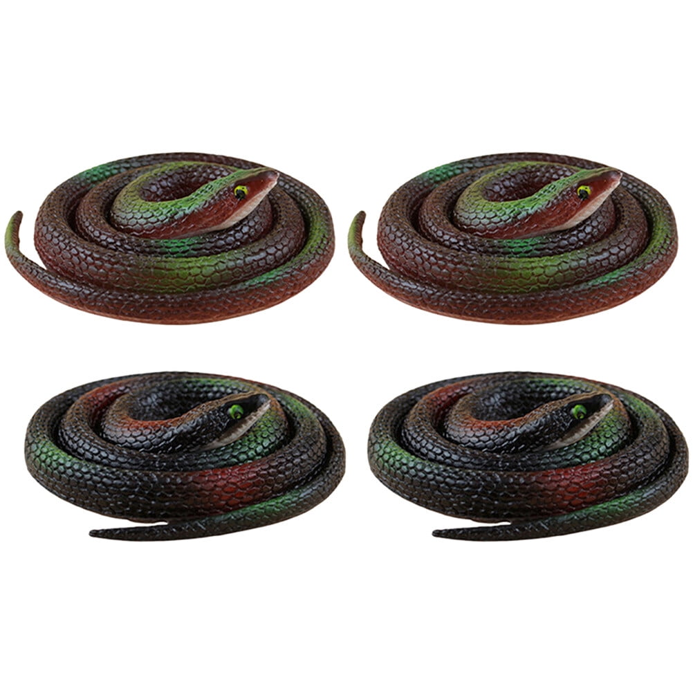 Snakes Realistic Rubber Snakes Black Snake Toys for Garden Props to