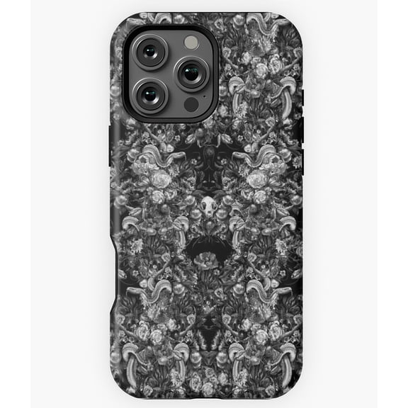 Snakes Skeleton Gothic Mono N4023 Phone Case for iPhone 17 16 15 14 13 12 11 Pro Max