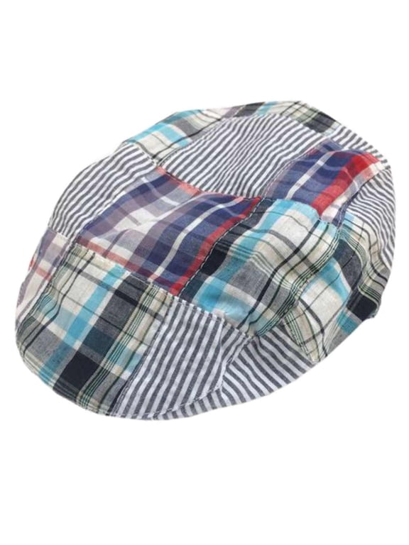 Infant Boys Patchwork Plaid Newsboy Cap Hat Toddler 2T-4T