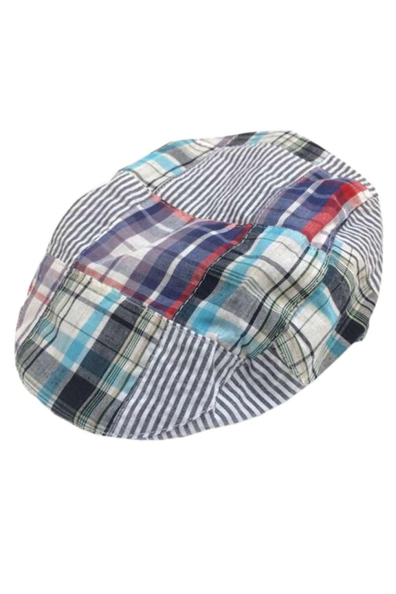 Infant Boys Patchwork Plaid Newsboy Cap Hat Toddler 2T-4T