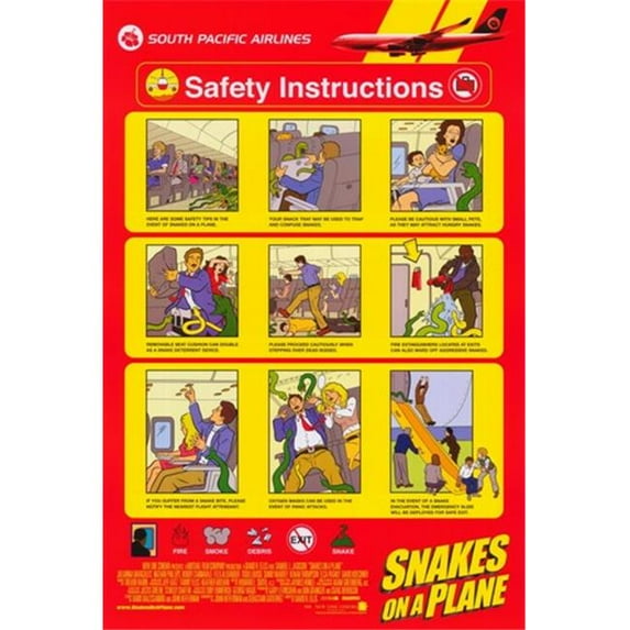 Snakes on a Plane Movie Poster - 11 x 17 in.