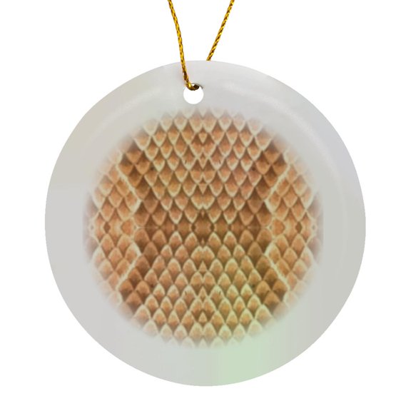 3drose, Snakeskin, Circle Porcelain Ornament