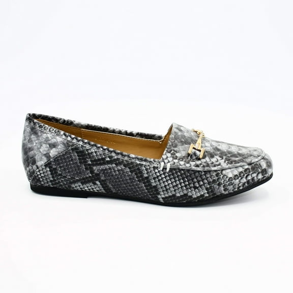 Snakeskin Loafers with  Gold Hardware - 1936 Boutique Style 3155-3