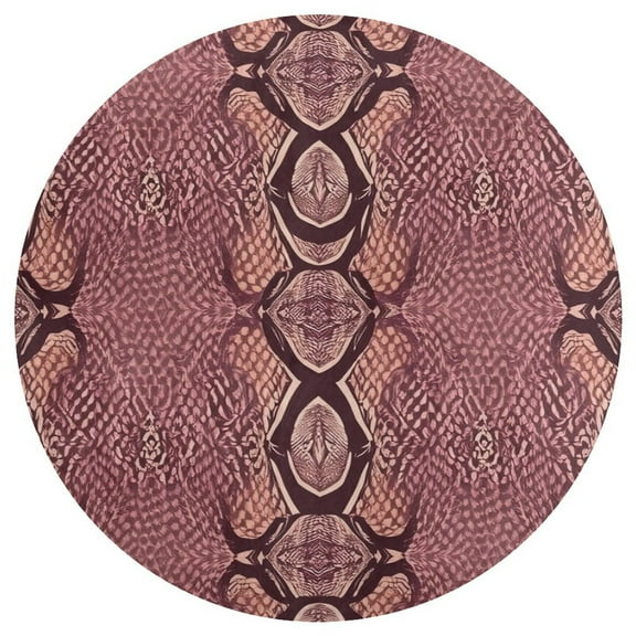 Snakeskin Patterned Textile Round Carpet Circle Rug Outdoor Patio Area Rug Washable Large Area Rugs Hallway Room Decor Fitness Mats