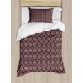 thumbnail image 1 of Snakeskin Print Duvet Cover Set, Wild Reptile Animal Skin Fashion Item Pattern, Decorative 2 Piece Bedding Set with 1 Pillow Shams, Twin Size, Mauve Taupe Dark Mauve, by Ambesonne, 1 of 3