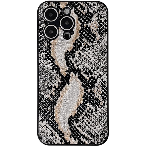 Snakeskin Print Leather Phone Case Compatible with iPhone 14(NOT Pro),Luxury Stylish Trendy Retro Design Camera Full Protective Slim Classic Girls Women Cover for iPhone14 6.1",Brown