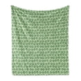 thumbnail image 1 of Snakeskin Print Soft Flannel Fleece Throw Blanket, Dotted Wild Reptile Repetitive Animal Pattern, Cozy Plush for Indoor and Outdoor Use, 70" x 90", Pale Green Lime Green, by Ambesonne, 1 of 5