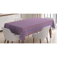 thumbnail image 1 of Snakeskin Print Tablecloth, Wild Reptilian Skin Rhythmic Illustration, Rectangle Satin Table Cover Accent for Dining Room and Kitchen, 60" X 90", Magenta Azure Blue, by Ambesonne, 1 of 2