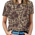 thumbnail image 1 of Snakeskin T Shirt O Neck Black and Red Python Overd T Shirts Short Sleeve Street Wear T-Shirt Female Beach Design Clothes, 1 of 5