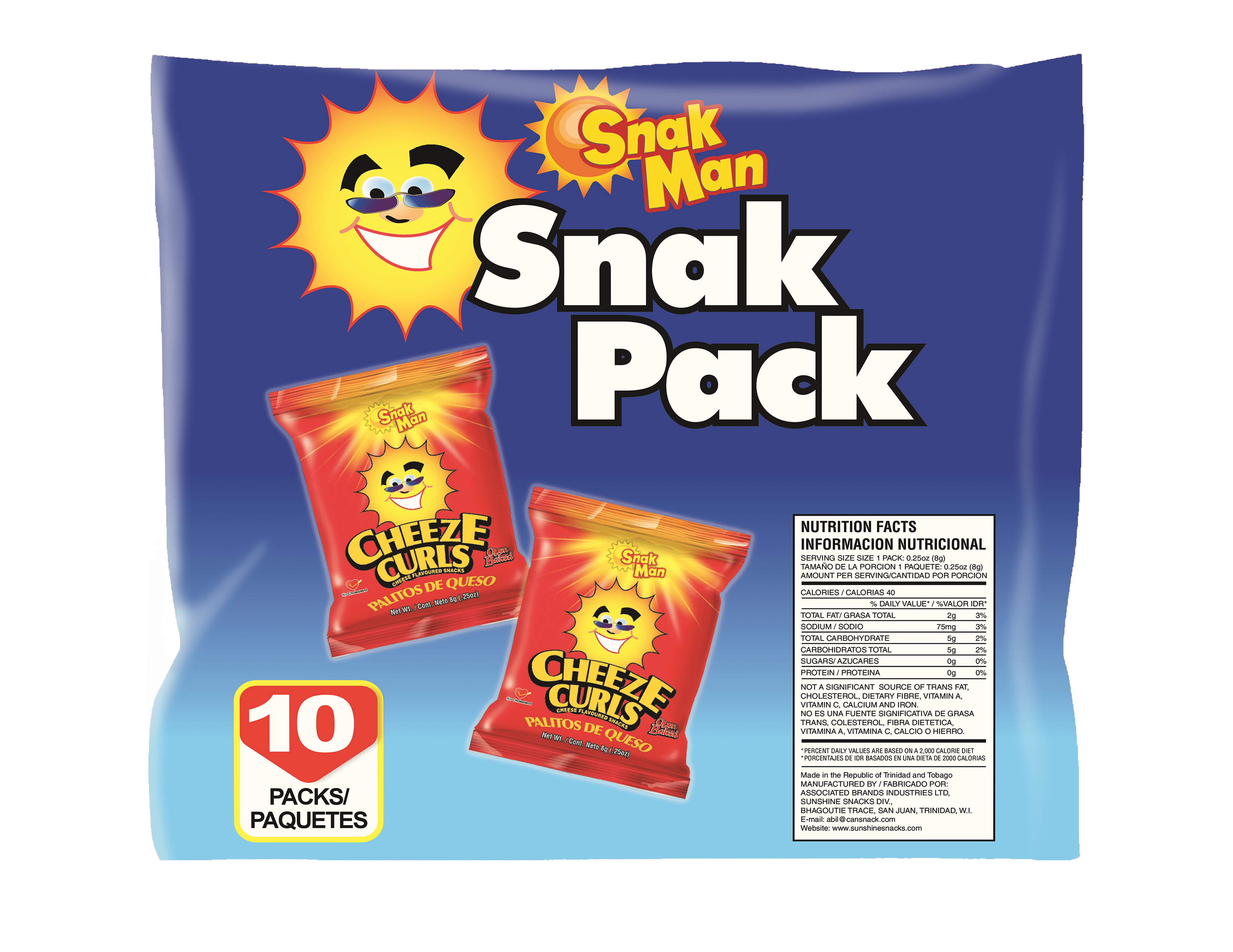 Snakman Cheeze Curls 10 Ct