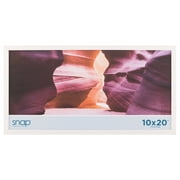Snap White Wood 10x20 Wall Poster Frame for Photos - Versatile Mounting