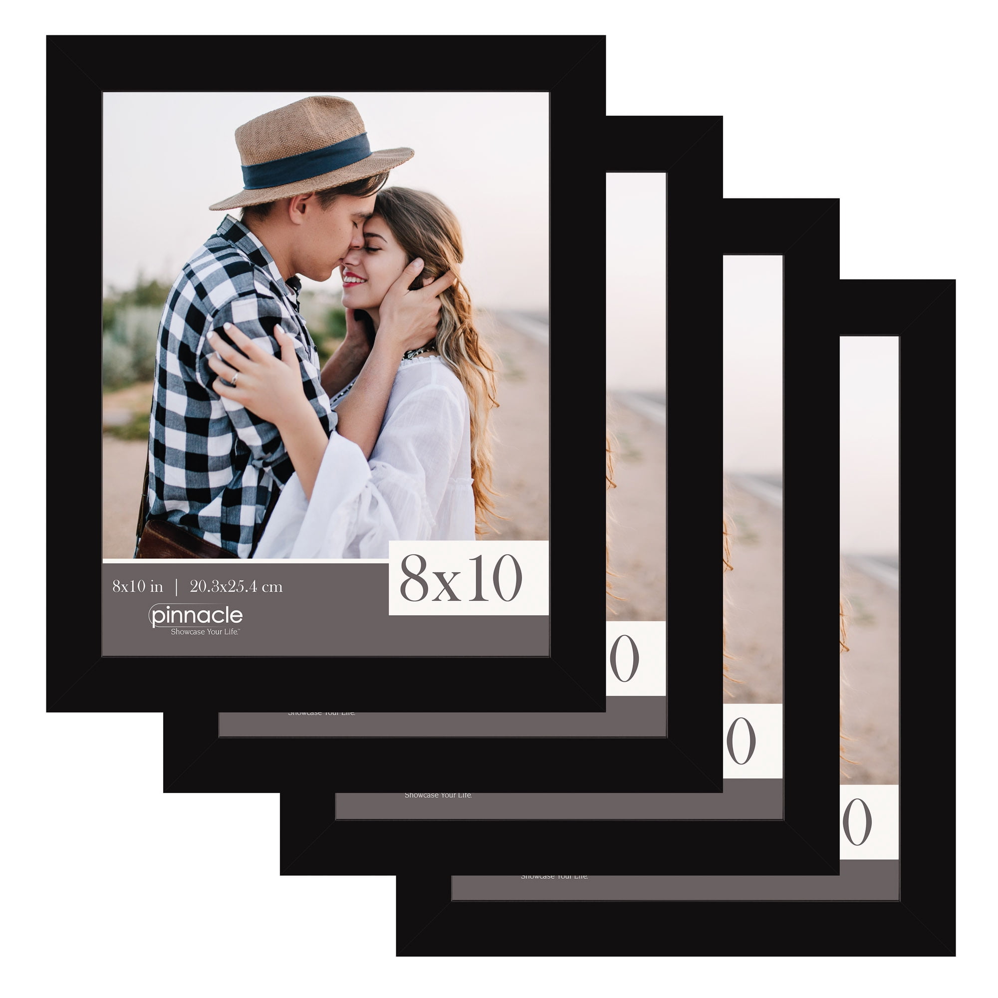 Snap 11x14 White Wood Wall Frame with Single White Mat For 8x10 Image