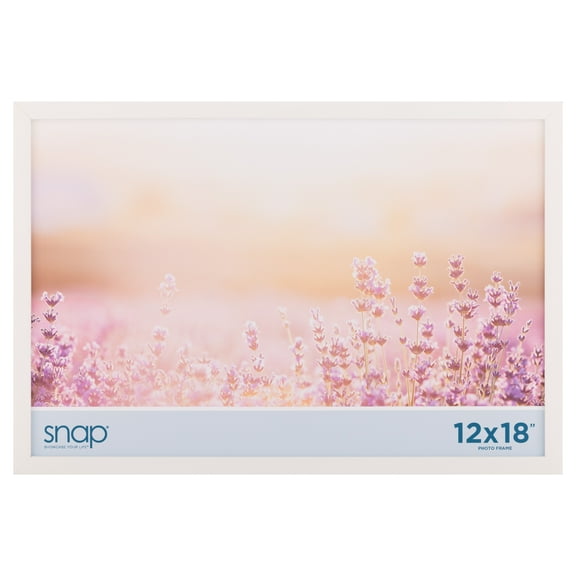 Snap 12"x18" White Wood Wall Poster Frame - Wall Mount Display - Perfect Fit for Digital Photos