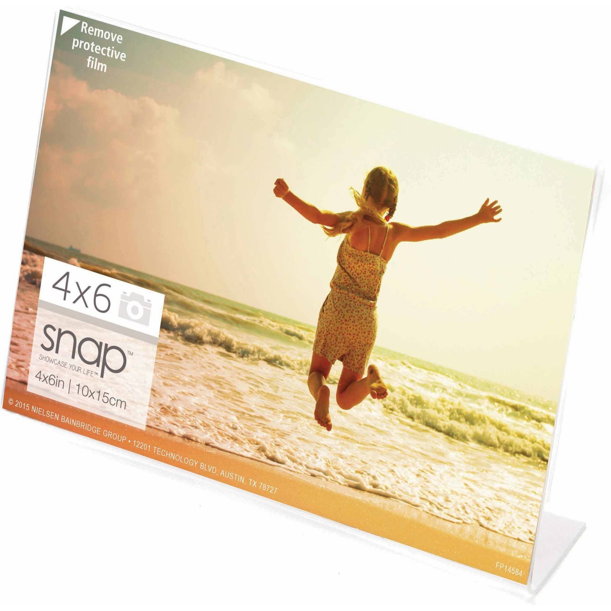 Snap 6x4 Clear Acrylic Self Standing Frame, Set of 12