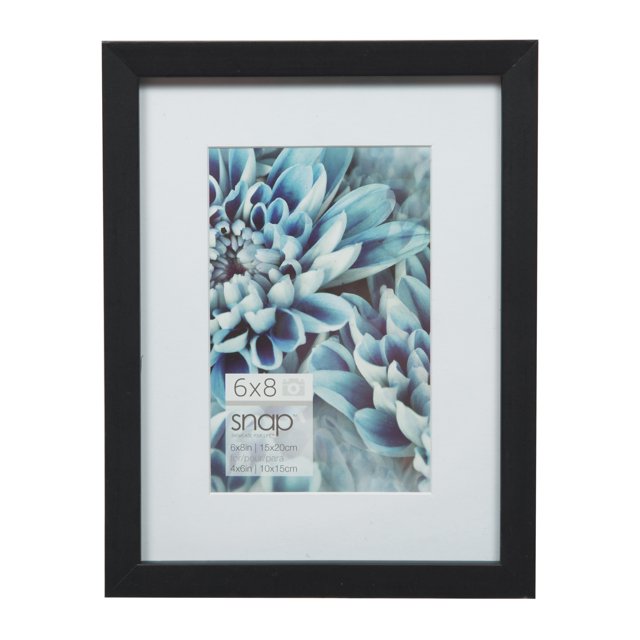 Snap 6x8 Tabletop and Wall Mount Picture Frame with 4x6 Single White