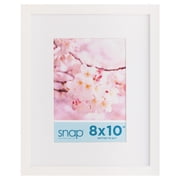 Snap 8"x10" White Wall Mount or Tabletop Picture Frame - Matted for 5" x 7" Photos