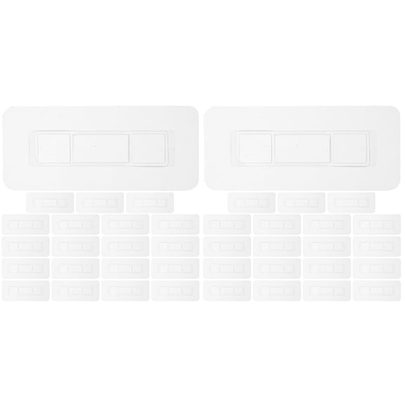 Snap Accessories Traceless Storage Rack Clear Wall Mount Hooks 40 Pcs No Punching Plastic Key Hanging