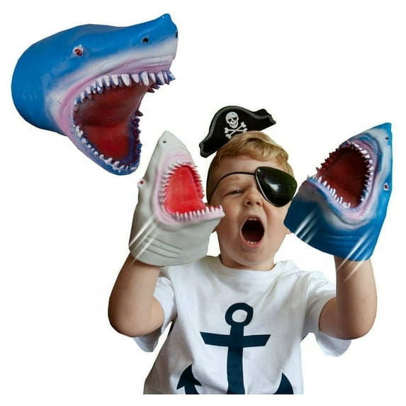 Snap Attack Shark from Deluxebase – Stretchy Shark Hand Puppet with Movable Mouth for Kids