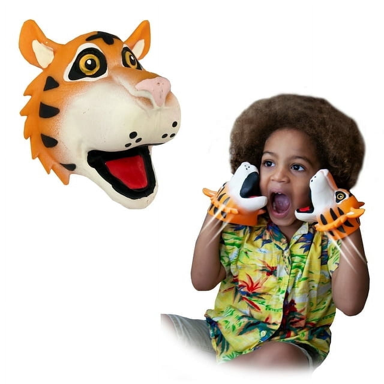 Snap Attack - Tiger by Deluxebase. Stretchy Tiger Hand Puppet with ...