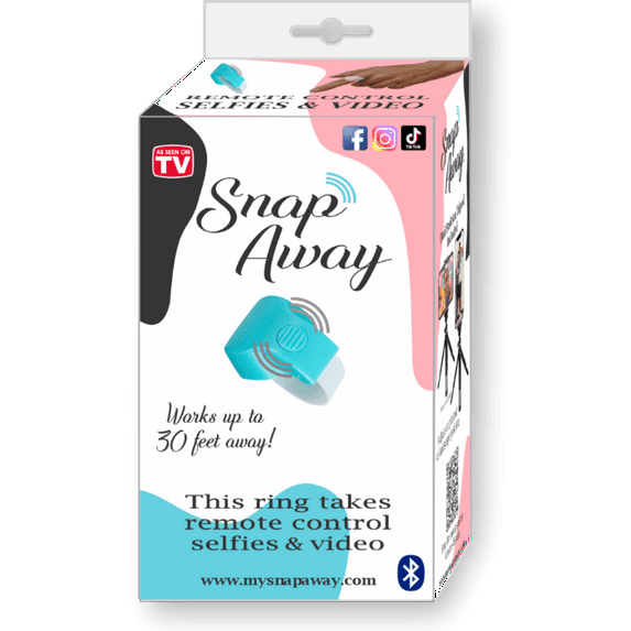 Snap Away! Clik Ring - Makes Taking Selfies Easy and Fun (Black)