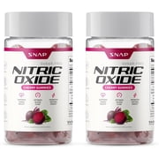 Snap Beet Root Nitric Oxide Gummies, Sugar-Free Energy & Blood Flow Support, Heart Health & Circulation, Antioxidant Superfood, 60 Count 2 Pack Cherry