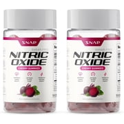 Snap Beet Root Nitric Oxide Gummies, Sugar-Free Energy & Blood Flow Support, Heart Health & Circulation, Antioxidant Superfood, 60 Count (2 Pack) Cherry