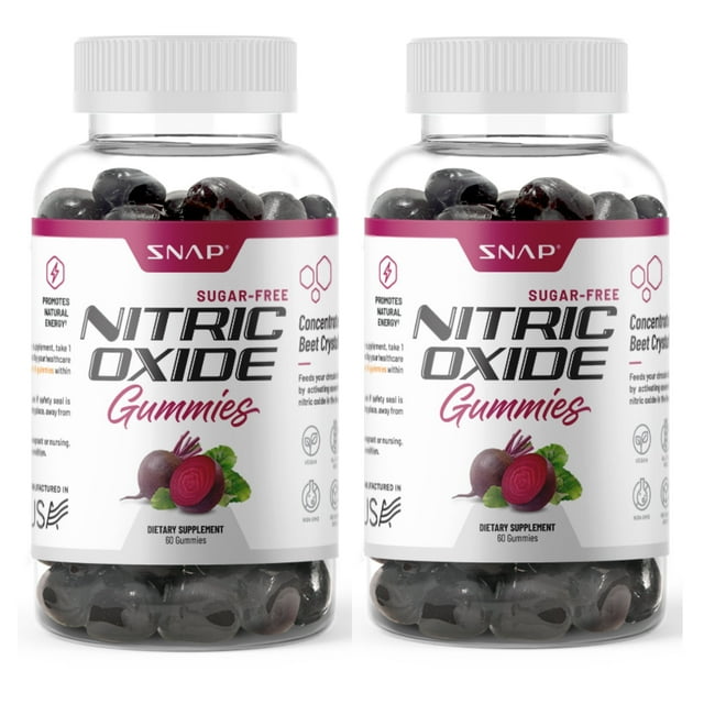 Snap, Beetroot Nitric Oxide Gummies, Natural Energy Boost, Blood Pressure Support, SugarFree