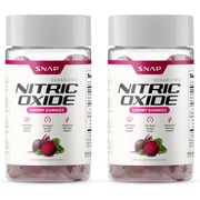 Snap Beet Root Nitric Oxide Gummies, Sugar-Free Energy & Blood Flow Support, Heart Health & Circulation, Antioxidant Superfood, 60 Count (2 Pack) Cherry