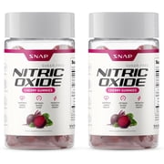 Snap Beet Root Nitric Oxide Gummies, Sugar-Free Energy & Blood Flow Support, Heart Health & Circulation, Antioxidant Superfood, 60 Count (2 Pack) Cherry