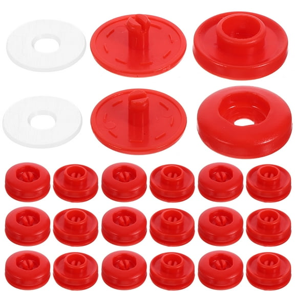 Red Plastic Snap Buttons for Crafting Clothes, Hidden Buckle Press , Baby-Friendly Fasteners