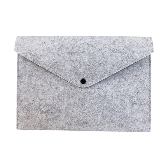 Snap Button Envelope Style Felt Document Folder Portable File Holder, Soft Thick Felt Paper Organizer Sleeve, Lightweight Carrying File Pouch for Office School Travel Business Paper Storage