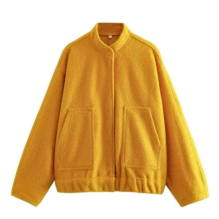 Solid Color Loose Long-sleeved High-necked Coat Solid Color Loose Long-sleeved High-necked Coat