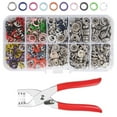thumbnail image 1 of Snap Button Kit 100set, 9.5mm Snap Fasteners Kit with Pliers, Metal Snaps Kit, 1 of 5