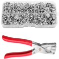 Snap Button Plain Snap Button Kit, Metal Snap Button Kit with Pliers, Stainless Steel ...