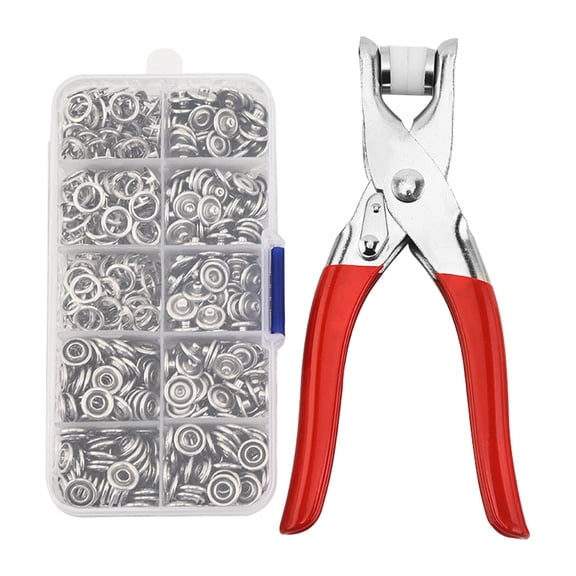 Snap Button Pliers Tool Kit, Metal Button Fastener with Manual Pliers for DIY Sewing, Jean Button Repair, Fabric Crafts, Shirts, Bags, and Clothing