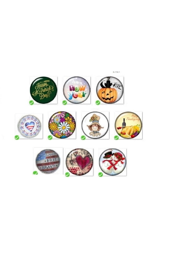 Snap Button Toggle Clasp 18mm 10   Holiday Charm Collection Collection