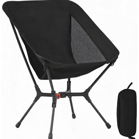 Snap Camping Chair with 1-Second Setup Frame 441 lb Capacity Portable Lightweight Backpacking Chair for Hiking Beach and Travel Breathable Side Mesh