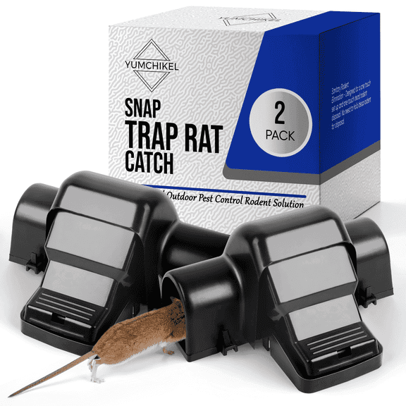 TrapJaw Rat Trap Indoor & Outdoor Humane Reusable No-Touch Rat & chipmunk Traps - set of 2