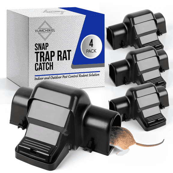Snap Catch Rat Tunnel Trap Indoor & Outdoor Humane Reusable No-Touch Rat &  chipmunk Traps -  set of  4